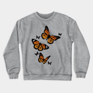 Vintage Orange Monarch Butterflies Crewneck Sweatshirt